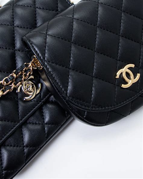 chanel side packs|CHANEL Lambskin Quilted Large Side.